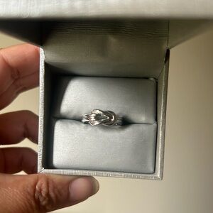 PEOPLES Jewellery Sterling Silver Love Knot Ring 7